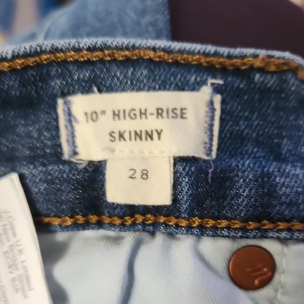 EUC Madewell High Rise Button-Fly Blue Jeans - Picture 4 of 5